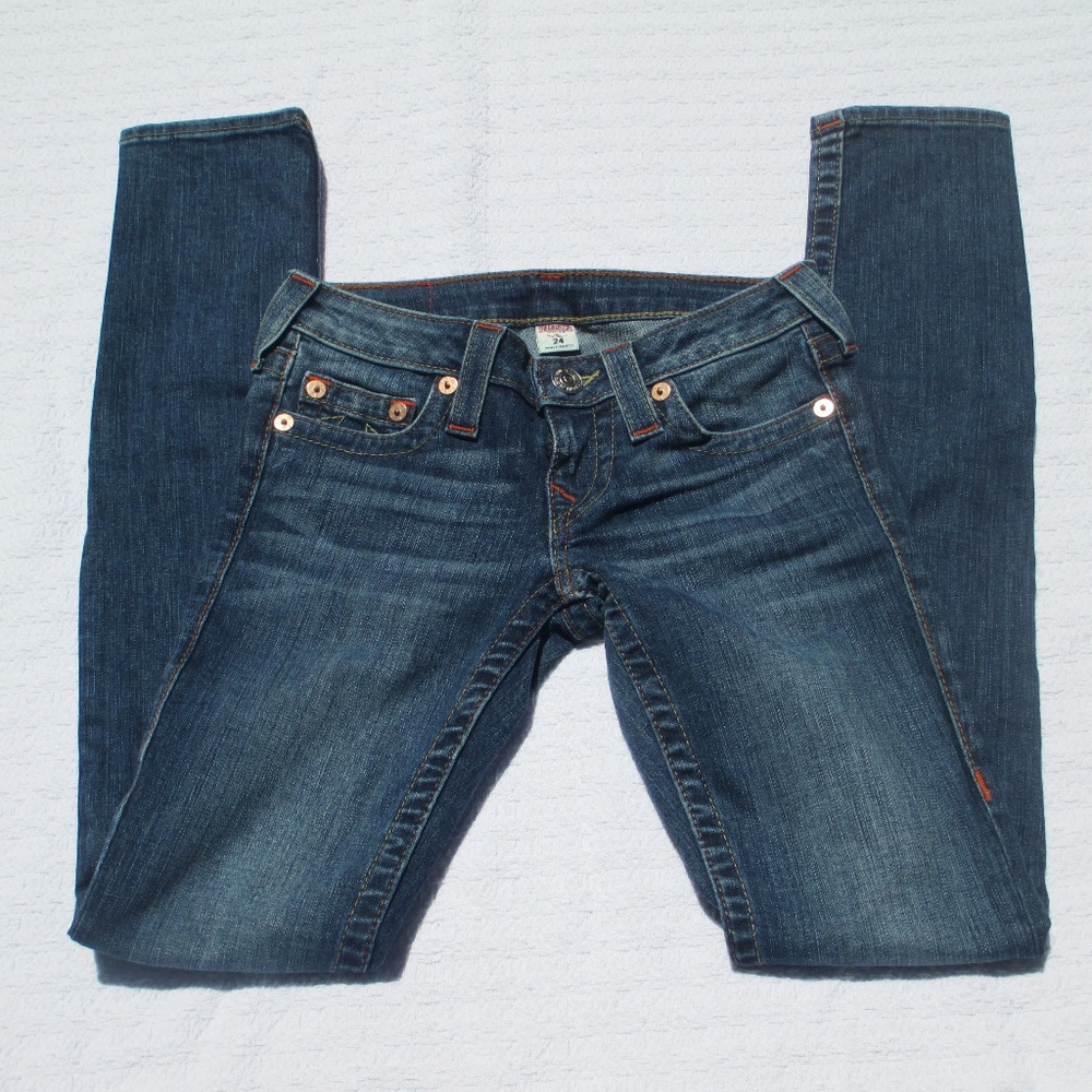 True Religion Women's Skinny Jeans - Dark Blue